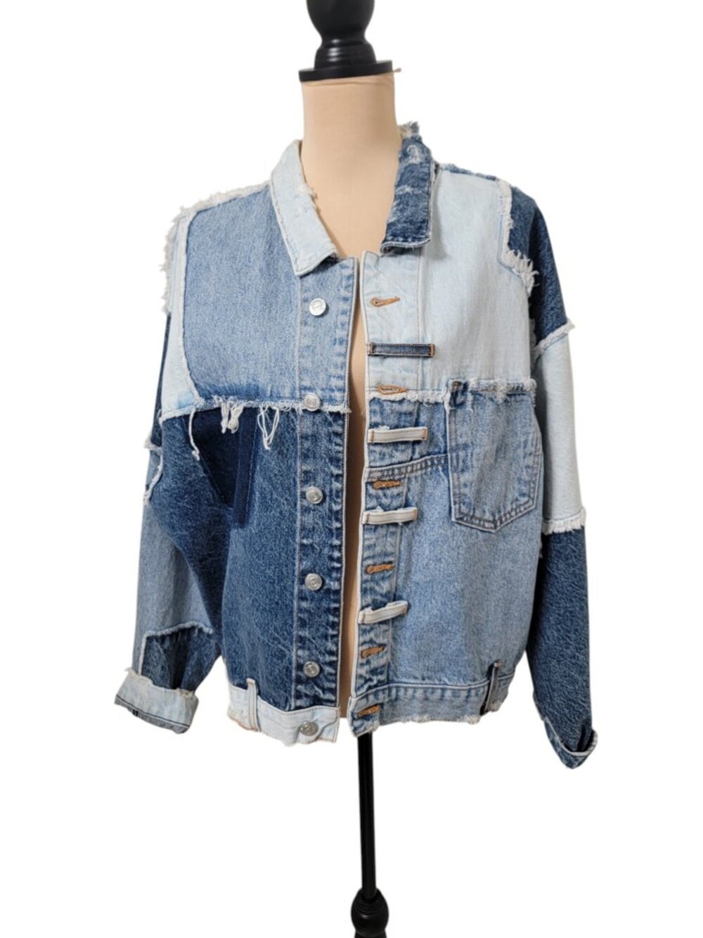 REVICE DENIM PATCHWORK JACKET